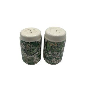 Vintage Holt Howard Green & White Ceramic Salt & Pepper Shakers